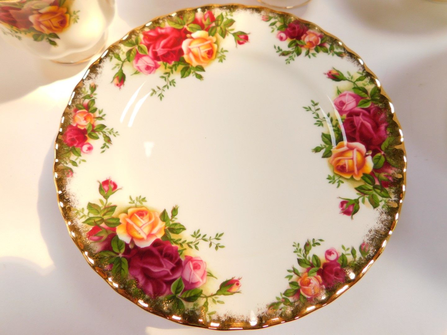 A Royal Albert porcelain part dinner and tea service, decorated in the Old Country Roses pattern, - Image 2 of 3