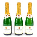 Three bottles of Etienne Dumont Champagne.