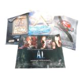 Four film posters, comprising Atlantis The Lost Empire 2001., AI (Artificial Intelligence).,