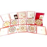 Eight Spode porcelain collectors plates, boxed, comprising The Durham Plate, Lindisfarne Heritage