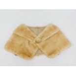 A lady's light ranch mink fur stole.