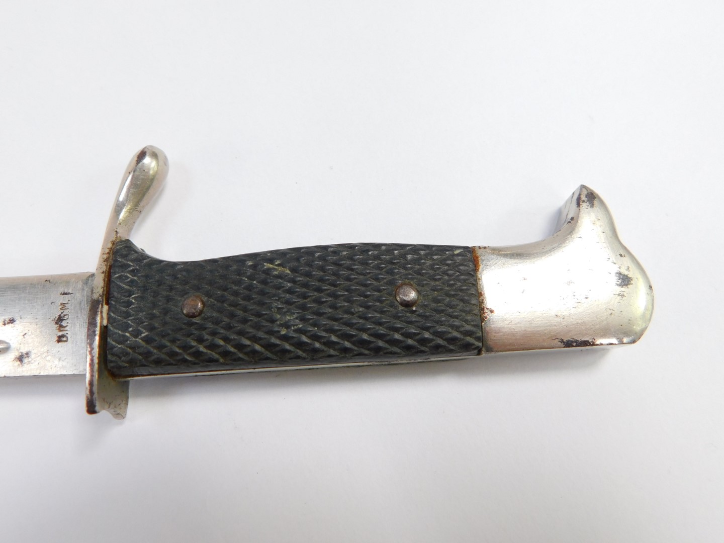 A German WWII miniature dress dagger, scabbard lacking, engraved for Franz J. Stankowiak, H B G. - Image 2 of 4