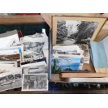 Postcards, letter cards, ephemera, BBC 1949 Year book, etc. (1 box)