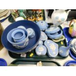 Wedgwood Jasperware, including bowls, boxes and covers and dishes, and further Wedgwood
