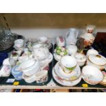 Pottery and porcelain, including a Masons Harvest Gold ironstone vase, Wedgwood Crown