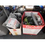 A Goblin wet and dry vacuum cleaner, Hoover Portapower 800, with attachments, telephones, etc. (2