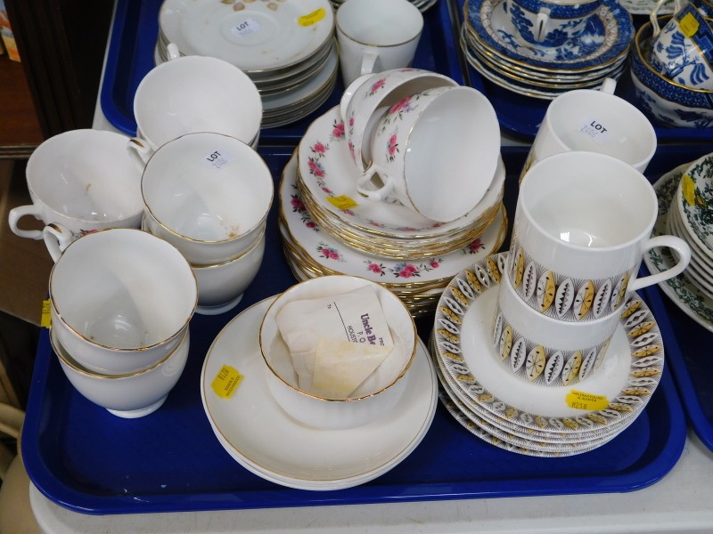 Assorted tea and coffee wares, including Royal Tudor, Old Willow pattern service and Adderley, and - Image 2 of 6