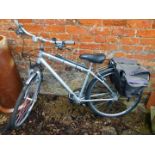 A Claude Butler Odyssey gent's bicycle, silver aluminium frame, no 6061, with an Exile saddle, and