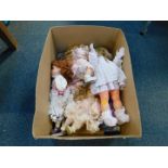 A group of collectors dolls. (1 box)