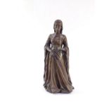 A Marcus Designs bronze resin figure of a Renaissance lady, 31cm high.