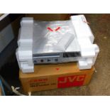 A JVC video cassette recorder, HR-D120EK, boxed.