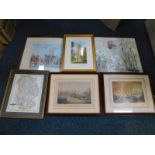Prints and engravings, including a map of Lincolnshire After John Cary. (quantity)