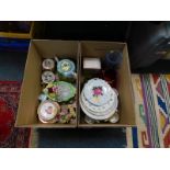 Ceramics and glass, including Coalport and other floral ornaments, Dainty Lady part tea service,