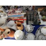 Ridgeway Windsor pattern part dinner and tea wares, further ceramics and glass, games and