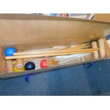 A croquet set, boxed.