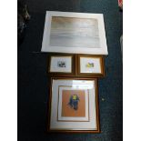 Assorted pictures and prints, including a print of Bridlington, together with a convex wall