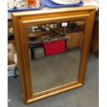 A gitlwood rectangular wall mirror, 35cm wide, 127cm high.