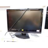 A Matsui 22 inch digital LCD television, with DVD player, M22DVB19, with remote and instruction.