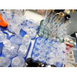 Glass ware, to include decanters, wine glasses, champagne flutes, vases, etc. (4 trays)