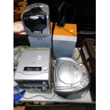 A Sony Micro hi-fi component system, CMT-EP50, Roberts dual alarm compact disc player, radio and