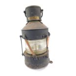 A Best & Lloyd Ltd Anchor Patt ship's lantern, No 5902, dated 1944, 44cm high.