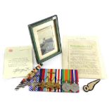 A group of six Second World War medals, awarded to a Flying Officer Lance Aidan Grenon, of the Royal