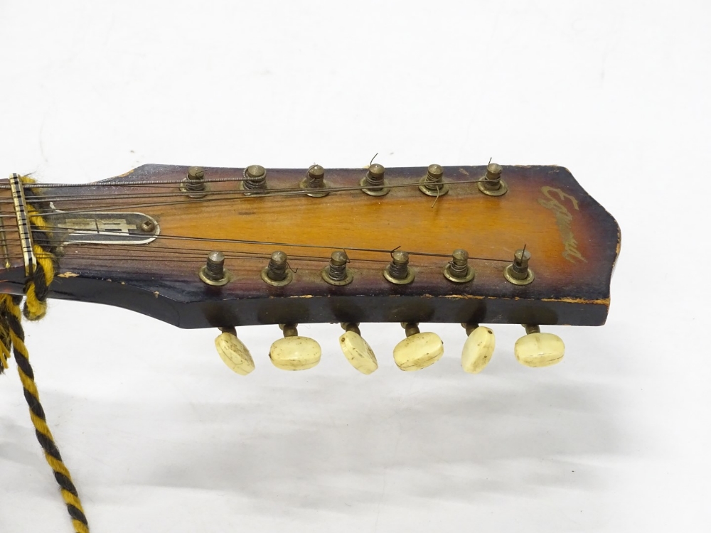 An Egmond Brothers Limited Dutch acoustic guitar, with bone keys etc., 109cm high. - Image 4 of 5