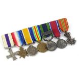 A group of First World War miniature medals, to include the Distinguished Flying Cross, the 1914
