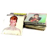 Various records, to include David Bowie Aladdin Sane, The Ramones I Don't Want You, The Rolling