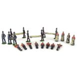 A full set of Britains 137 Army Medical Service lead soldiers, 1905-10, oval base first edition.