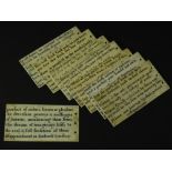 A collection of late 18thC/19thC religious ivory tablets, each inscribed with a prayer or a