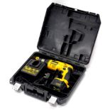 A Dewalt cordless electric drill, in fitted case.