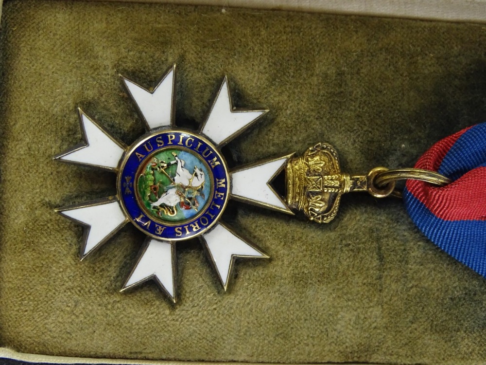 An Order of St Michael and the St George medal (CMG), made by Garrard and Co Limited, London, in - Image 2 of 3