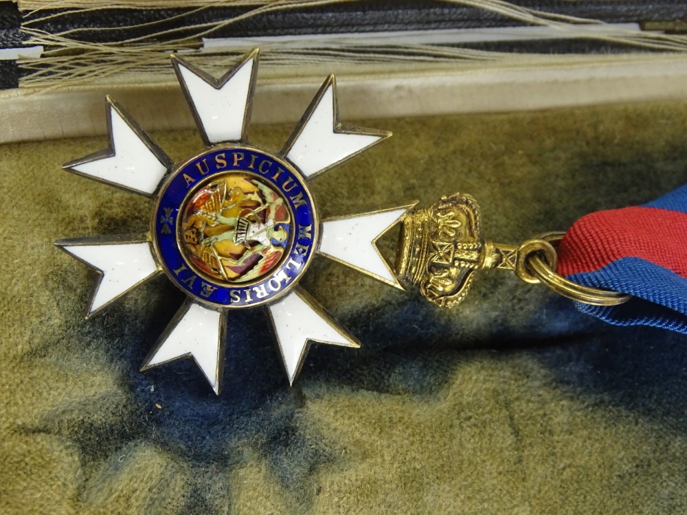 An Order of St Michael and the St George medal (CMG), made by Garrard and Co Limited, London, in - Image 3 of 3