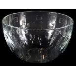 A John Rocha Waterford cut glass bowl, 25cm diameter.