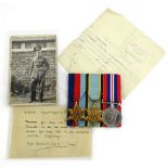 A group of three Second World War medals, awarded to 572445 Sergeant Arthur Sicksmith of the Royal
