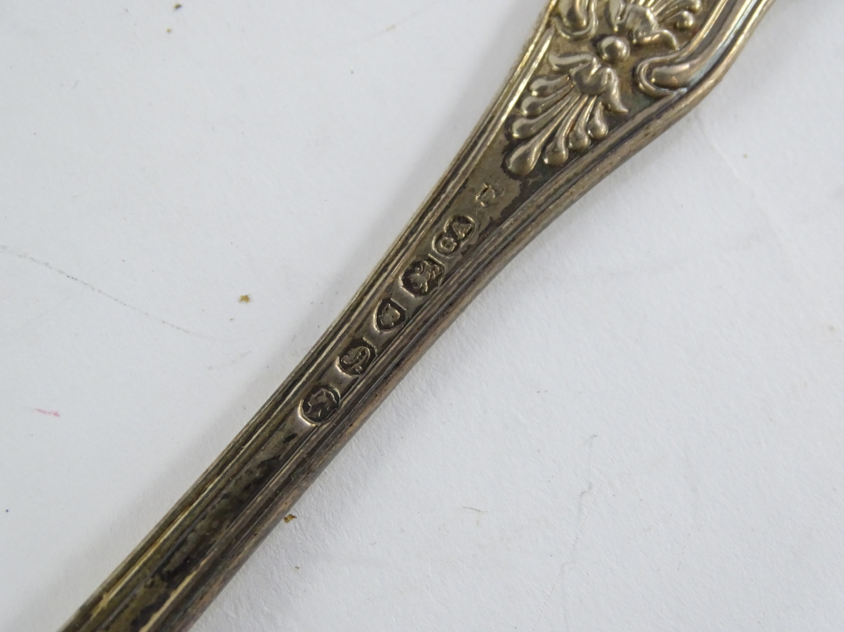 A composite set of 19thC Kings pattern silver cutlery, to include twelve dessert spoons, twelve - Image 2 of 2