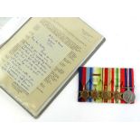 A group of five Second World War medals, awarded to a Petty Officer Albert Rockley, service number