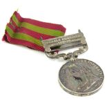 A Queen Victoria 1895 India medal, with bar for Punjab Frontier 1897-98 awarded to a 4885 Private JT