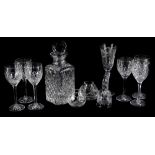 A collection of cut glass, to include Edinburgh and Stuart Crystal etc.