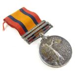 A Queen Victoria South Africa medal, awarded to Ord. AW Collins, Royal Army Medical Corp, with