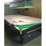 For Sale by Tender. A 20thC full size mahogany framed snooker table, with accessories.