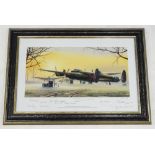 Philip E West. Lancasters Are At The Ready, artist signed limited edition proof, also signed by