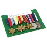 A Second World War group of six medals, awarded to a Petty Officer A. Stagg of HMS Cornwallis, the
