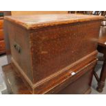 A Victorian scumbled pine blanket box.