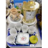 Decorative china effects, to include a Susie Cooper trinket dish, Royal Cauldron jug, cabinet