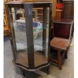 Sundry furniture, to include a glazed front display cabinet, chair etc., (a quantity).