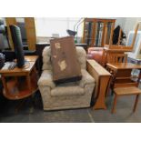 Sundry furniture, to include an oval topped coffee table, drop leaf table, various chairs, trunk,