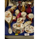 Various trinket items, to include Limoges, Royal Albert Old Country Roses, enamelled handbrush, etc.