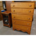 Sundry furniture, to include a Crawford Furniture American chest of five drawers, a walnut and